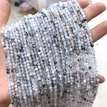 Mazo Slīpētas Pērles Dabīgā Akmens Kristāla Fluorite Turmalīna Apaļas Pērles Rotaslietas Pieņemšanas Aproce, Kaklarota, Dāvanu Lielumu 2mm 3mm
