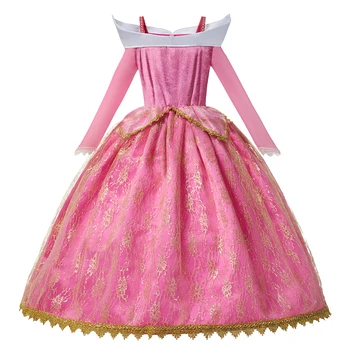 Meitenes Princese Kleita Sleeping Beauty Saģērbt Princese Aurora Cosplay Kostīms Meitenēm Puse Saģērbt Baby Meitenes Kāzu Bumbu Kleita