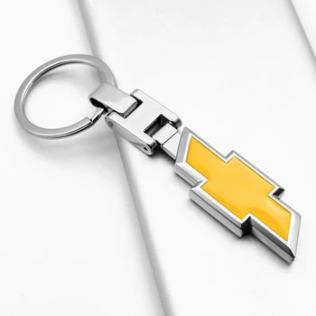 Metāla auto keychain sided 3D logo personalizētu keychain par Chevrolet - Camaro Silverado cruze malibu Captiva Traverse Colorado