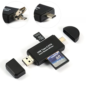 Micro SD Kartes Lasītājs Tips C Cardreader USB 3.0 Karšu Lasītājs, USB 2.0 Micro SD Adapteris Flash Drive Smart Atmiņas Karšu Lasītājs