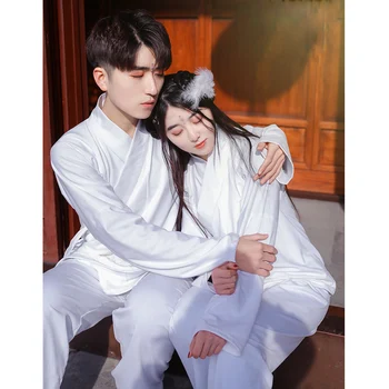 Ming Dynasty Hanfu Undergarment Topi Un Bikses Sleepwear Vīriešiem Sievietēm Unisex apģērbu, Siltu Ziemas Apakšveļas Miega Tērpi Balts