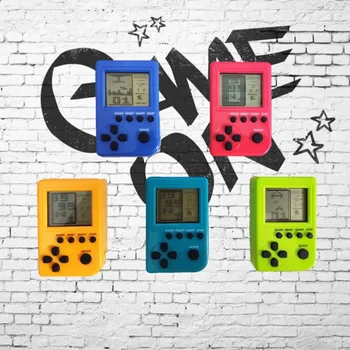 Mini Klasisko Spēļu Automātu, Bērnu Rokas Nostalģisks Retro Mini Spēļu Konsole Ar Keychain Tetris Elektronisko Video Spēli Dāvanas