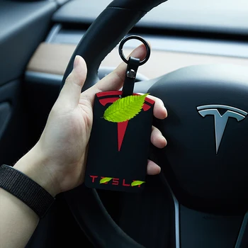 Model3 Ādas Automašīnas Atslēgu Kartes Turētāju Aizsargs Vāks Tesla Model Y Piederumi Atslēgu Gadījumā, Atslēgu Gredzens Soma Ķēdes Klipu Piederumi