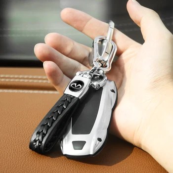 Modes Automašīnas Keychain Ādas Roku Austi Virves Keyring Auto Emblēma ar Atslēgu piekariņi Piederumu Infiniti FX35 Q50 Q30 ESQ QX50 QX60 QX70