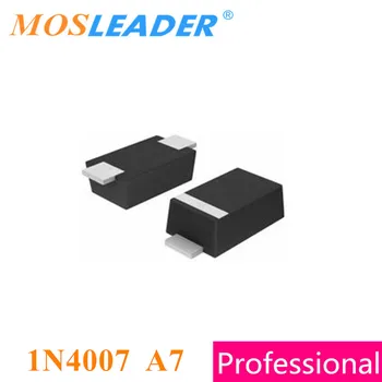 Mosleader 1N4007 A7 SOD123FL 3000PCS 1206 1KV 1000 V 1A Plānāks nekā SOD123 ražots Ķīnā, Augstas kvalitātes