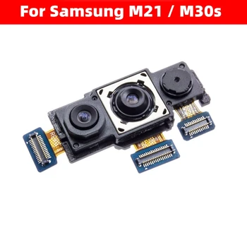 Oriģināls Samsung Galaxy M21 M30s M215 M307 Aizmugurē Aizmugurē Galvenā Kamera + Makro Ultrawide Dziļums Cam Modulis Viedtālrunis Remonta Daļas