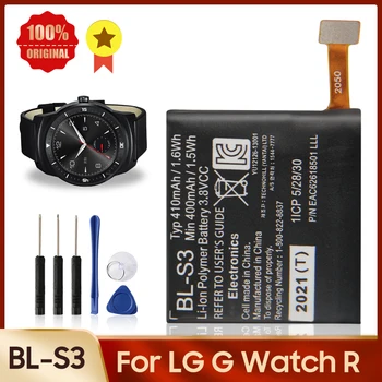 Oriģinālās Rezerves Akumulators BL-S3 par LG G Skatīties R W110 W150 Smartwatch Oriģinālo Skatīties Akumulators +instrumenti 410mAh