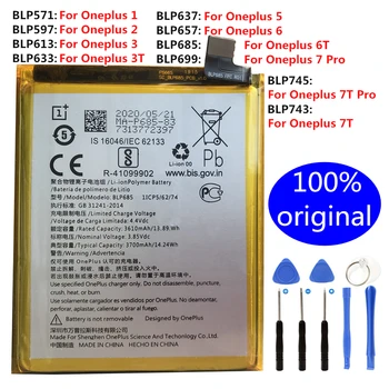 Oriģinālās Rezerves Akumulatoru Oneplus vienu 1+, Lai OnePlus 1 2 3 1+3 Viens Plus 3, 3T 5 5T 6 6T 7 7T Pro 7 Plus Baterijas