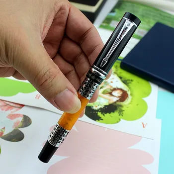 PAILI 808 Krāsains metāla un Akrila Tintes Pildspalvu Tintes Pildspalvu Maskēties 0.5 mm Nib Tintes Pildspalvu