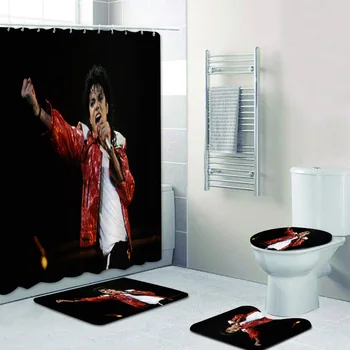 Pasūtījuma Michael Jackson Mājas Dekoru Michael Jackson Dušu Aizkariem, Vannas Aizkari Vannas Paklāji, Paklāju Tualetes Piederumi 180x200