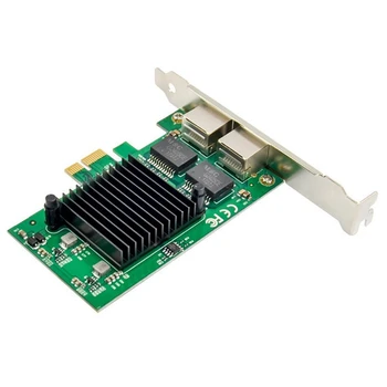 PCI-E X1 Gigabit Ethernet Elektrisko Ports, Tīkla Karte, 1000M PCIe Dual Elektrības Pieslēgvietas RJ45 Tīkla Karte 82575EB