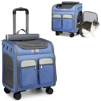 Pet soma kaķu mugursoma mazajiem suņiem sport mugursoma pet transporta soma ratiņiem būrī dzīvnieku pārvadāšanas transportlīdzekļu suņu soma