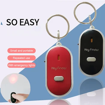 Portatīvo Izmēru Keychain Veciem Cilvēkiem, Anti-Zaudēts Signāls Atslēgu Meklētājs Bezvadu Noderīgu Svilpes Skaņas LED Gaismas Meklētājs Meklētājs Keychaing