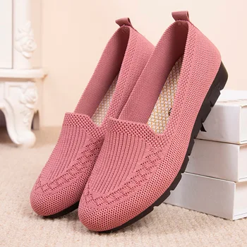 Sieviešu kurpes ir 2021. jaunu neto sekla muti dzīvoklis elpojoši apavi ikdienas apavi socofy mātes kurpes sieviešu mokasīni