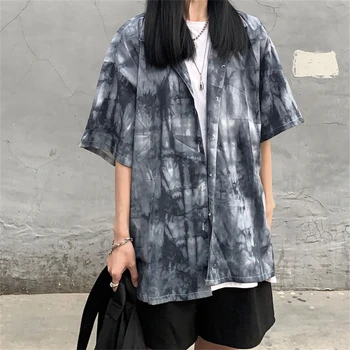 Sieviešu Topi Ir 2021. Vintage Apģērbu Harajuku Drēbes Camisas Mujer De Kaklasaites Krāsota Korejiešu Stilā Top Gredzenūbele Krekls Vaļīga Apģērba