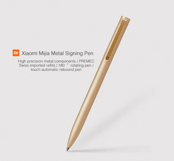 Sākotnējā Xiaomi Metāla Gēla Pildspalva ar Uzpildes Metāla Zīme Pildspalvas Pildspalvas 0.5 MM Melna/Zila/Sarkana Tinte skolas Studentu Biznesa pildspalvu