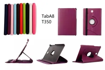 Tab 8.0 T350 Flip Pu Ādas 360 Rotējoša Stāvēt Maka Segtu Case For Samsung Galaxy Tab 8.0 SM-T355 T350 T351 T355