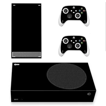 Tīri Melnas Krāsas Ādas Decal Uzlīmes Vāks Xbox Sērijas-U Konsole un 2 Kontrolieri Xbox Slim Sērijas Ādas, Vinila Uzlīmes