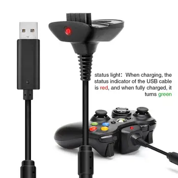 USB Lādētāja Kabeli XBOX 360 Bezvadu Kontrolieris Gamepad