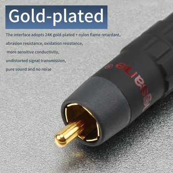 Xangsane 4gab 8pcs tīrs varš ar zelta pārklājumu RCA plug hifi lotosa formas audio signāla kabeli, kontaktdakšu metināšanas veida audio spraudni termināls