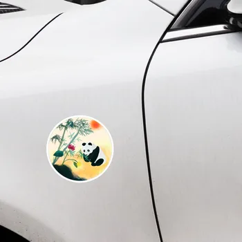 YJZT 12CM*12CM Modes Atstarojošs Dzīvnieku Panda Auto Uzlīme Decal PVC Dekoru C29-0859