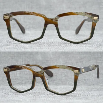 Zerosun Vintage Brilles Rāmji Vīriešu Daudzstūris Brilles Vīriešiem Nerd Brilles lasīšanai Recepšu Optisko Objektīvu Bruņurupuča aizsardzība