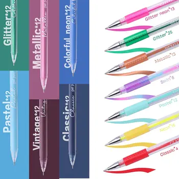 ZSCM 160 Pack Gēla Pildspalvas Set Art Piegādes Pieaugušo Krāsojamās Grāmatas Ietver 88 Neona Spīdums Metāla Marķieri 72 Fine Tip Pildspalvas Fineliner