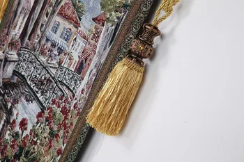 100*136 Belgiumwall karājas gobelēns, biznesa dāvanu, mājas dekoru krāsošana auduma dzīvojamā istaba attēlu francijas lauku ainavas