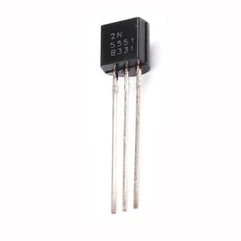 100PCS/LOTE 2N5551 N5551 TO-92 TO92 triode tranzistors 0.6 A/160V NPN Jaunu Oriģinālu Labas Kvalitātes Chipset