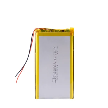 1162106 3.7 V litija polimēru baterija 10000 mah DIY mobilo avārijas elektroenerģijas uzlādes dārgumu akumulators