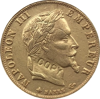 1866 Francija 5 Franki - Napoleon III monētu kopijas