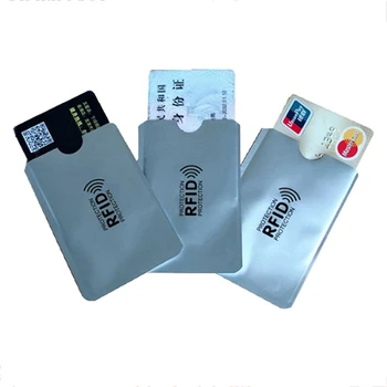 1pc/ 10pcs Alumīnija Folijas Anti-degaussing atmiņas Kartes Vāciņu RFID Aizsargs Soma NFC Kredītkartes Anti-theft Suku ID Kartes Aizsargs