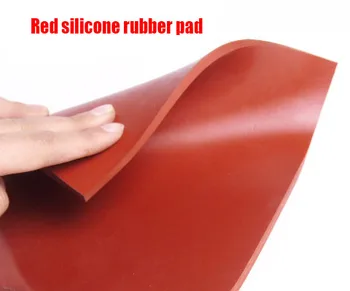 200x200mm biezums 5 8 10 mm, sarkanas silikona gumijas loksnes, plāksnes veļas mašīna, spilvens, gaisa kondicionieris, krēsls gulta mašīnas pēdas spilventiņu