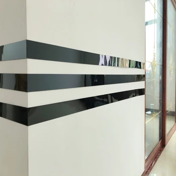 20pcs Vienkāršas Līnijas Akrila 3D Sienas Uzlīmes Dzīvojamā istaba Fona Spogulis Sloksnes Mājas dekori Griestu Vidukļa Līniju Mākslas dekori