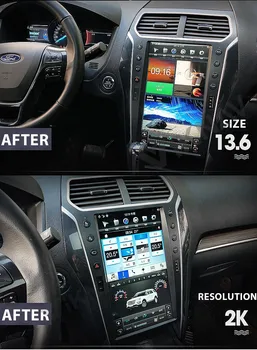 2din Android auto Radio Auto GPS navigācijas FORD Explorer 2013-2018 Multimediju DVD Atskaņotājs Sistēma vertikāla ekrāna 64GB