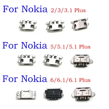 2gab/Daudz, Micro USB Uzlādes Ligzda Ligzda Lādētāja Ports Plug Dock Savienotājs Nokia 2 3 5 6 7 8 3.1 5.1 6.1 7.1 Plus X5 X6