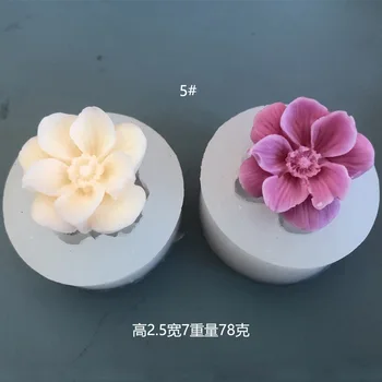 3D Peoniju Ziedu Aromterapijas Sveču Pelējuma Dažādas Rožu Ziedu Roku Ziepes Silikona Veidnē DIY Kūka Apdare Cepšanas Rīki