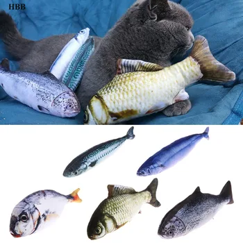 3D Zivju Forma Kaķis Rotaļlietas Pet Mīksta Plīša Interaktīvu Dāvanas Zivju Catnip Rotaļlietas Pildījuma Spilvens Lelle Simulācijas Zivju Košļājamās Rotaļlietas Par Mājdzīvnieku