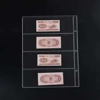 4 Kabatas Banknošu Papīra Naudu Albumu Valūtas Lapas Caurspīdīgs Kabatas Papīra Naudu Aizsargi Galīgi Turētājs Piedurknēm Mājas