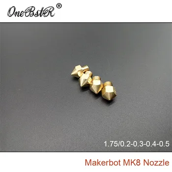 4gab/daudz Makerbot MK8 Sprauslu 0.2 0.3 0.4 0.5 ABS TAA 1,75 mm Piederumi 3D Printeri Detaļu Piedāvājums Bezmaksas Piegāde