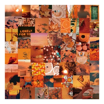 56pcs Orange sunset dekorācijas Karikatūra scrapbooking Uzlīmes, iepakojumus Ūdensizturīgs Skeitborda Koferi Ģitāru Grafiti uzlīmēm, Mazulis, Rotaļu