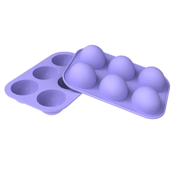 6/24Holes Silikona Pelējuma Pusi Bumbu Sfērā Pelējuma 3D Maizes Šokolādes Kauss Kūka Jelly Dome Sīkfailu Uzpūtenis DIY Kēkss, Virtuves Rīki