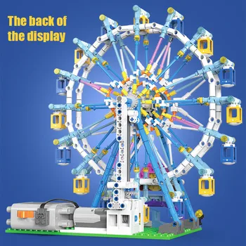 870pcs Pilsēta Draugiem Rotējošo Ferris Wheel, Celtniecības Bloki, Elektriskie Bloki, Ķieģeļi, ar Gaismas Rotaļlietas Bērniem Ziemassvētku Dāvanas