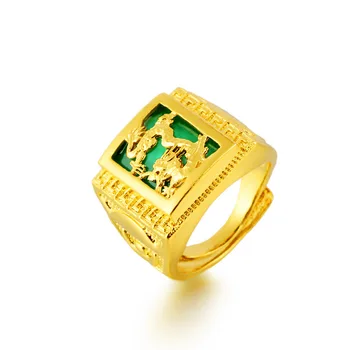 999 Dzeltena Zelta Gredzens Vīriešiem Dabas Obsidian Bizuteria Dārgakmens Bijoux Femme Bague Diamant Joyas Zelta Rotaslietas, Gredzeni Vīriešiem