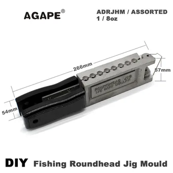 Agape DIY Zvejas Roundhead Jig Pelējuma ADRJHM/ASORTI COMBO 1/8oz(3.5 g) 8 Dobumu