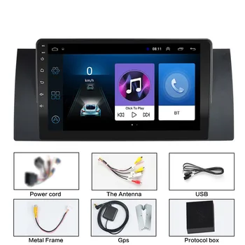 Android Auto Radio BMW 9 Collu 4G Digital Touch Screen Auto Stereo Video Player, WIFI, GPS Navigācija BMW 5 E39 E53 X5 1995-2006
