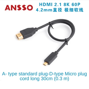 Ansso Mikro HDMI2.1 R5 8K 4K120P S5 6K30P Atomos NinjaV Broadcast Pakāpes 8K HD Kameru, HDMI HD Kabeli, 8K 60P 48G 4K 120P Prores RAW