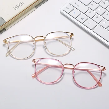 Augstas Kvalitātes Apaļā Retro Lasīšanas Brilles Sievietēm, Vīriešiem Vintage Metāla Tuvredzīgs Brilles Optiskās Recepšu Dioptrijas-1.0~-6.0
