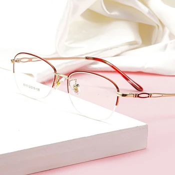 Augstas Kvalitātes Lasīšanas Brilles Sieviešu Modes Sakausējuma Pusi Loka Ultravieglajiem Lasītājs Palielināmo Stiklu, Vīriešu HD Elastīgu Dioptrijas +175 250