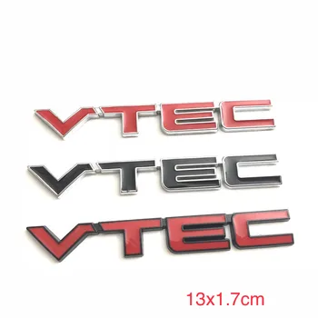 Auto auto chrome i-VTEC IVTEC, Emblēmas Nozīmīti, Uzlīmi, sarkani melnā metāla vtec